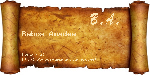 Babos Amadea névjegykártya